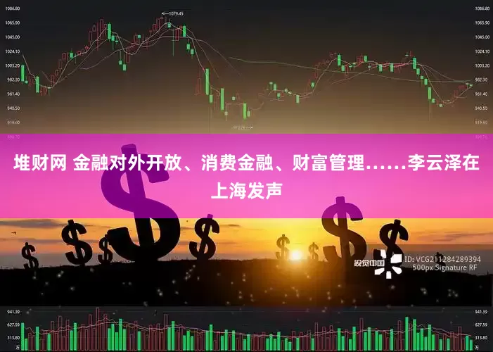 堆财网 金融对外开放、消费金融、财富管理……李云泽在上海发声